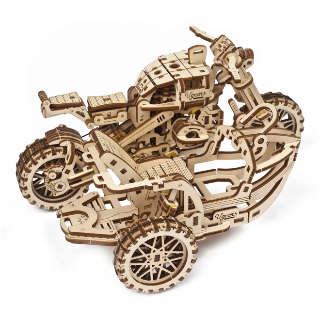 Ugears 3D-puzzel Motorfiets met zijspan 380 stuks