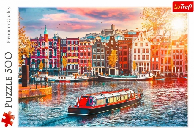Realistische afbeelding van de Amsterdamse grachten