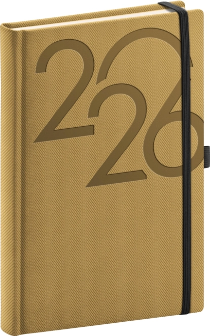 Daily Diary 2026 Gold 15x21 cm
