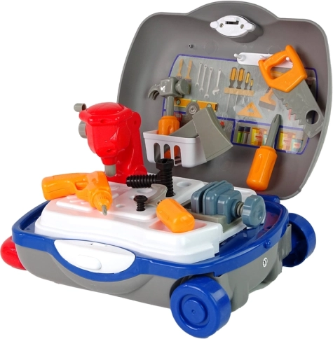 Werkzeugkoffer für Kinder auf Rollen – 17‑teiliges Set