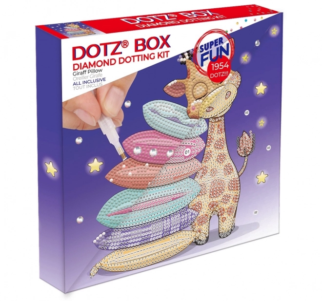 Mozaïek met diamanten - kussen met giraf