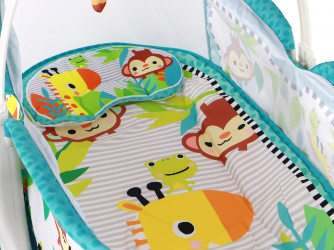 Multifunctioneel babybed 2in1 Baby Mat Sounds Vibrations Blauw