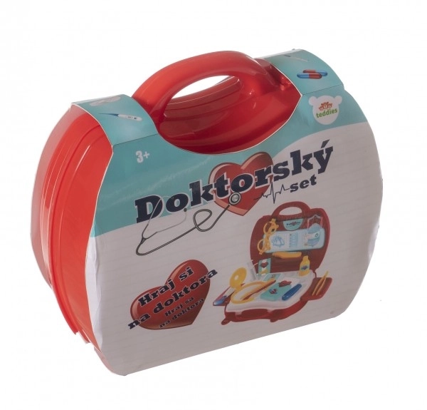 Set dokter/plastic dokter in plastic koffer 24x22x9cm in zak