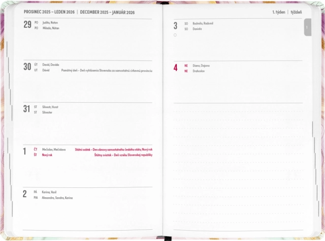Agenda NOTIQUE Petito - Marbre rose