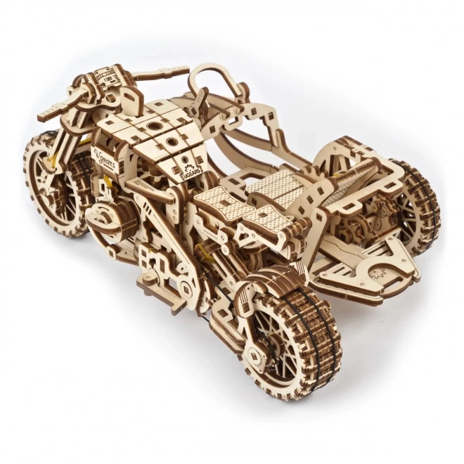 Ugears 3D-puzzel Motorfiets met zijspan 380 stuks