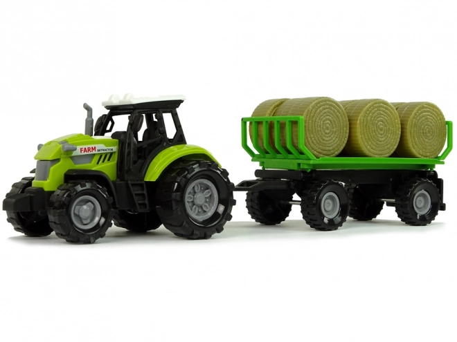 Tractor met aanhangwagen Bal pakken Geluid Groen