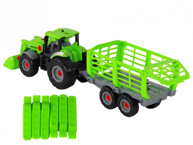Tractor DIY met aanhanger Landbouwmachine Schroevendraaier