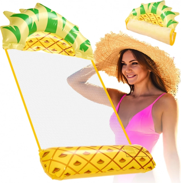 Opblaasbaar strand ligbed hangmat ananas
