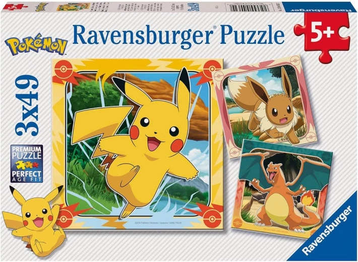 Puzzle Pokémon 3x49 pieces RAVENSBURGER