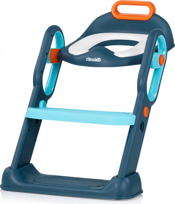 Toilettensitz mit Leiter Chipolino Flippy blau