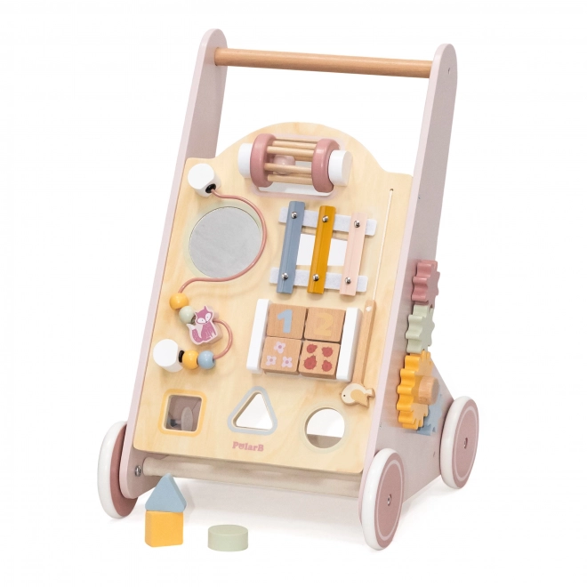Holzlauflernwagen mit Aktivitäten
