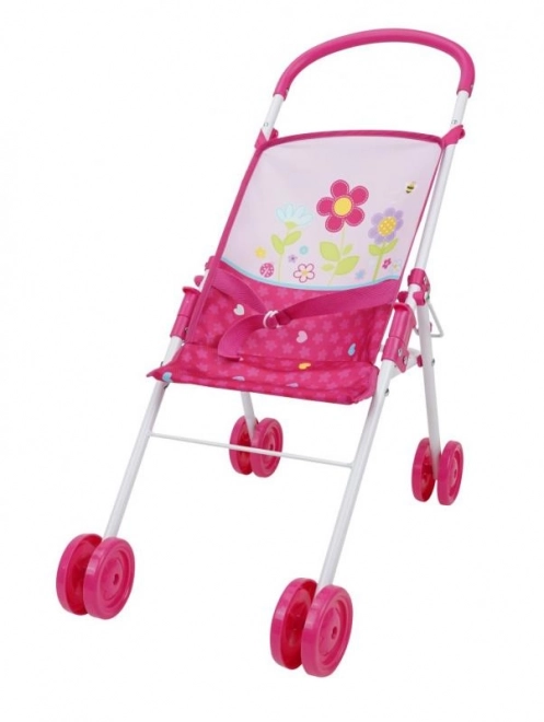 3-delige speelgoedset, kinderwagen, stoel en wieg - Bloemen
