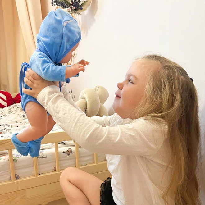 Woopie koninklijke babypop in teddyberenoutfit 46 cm