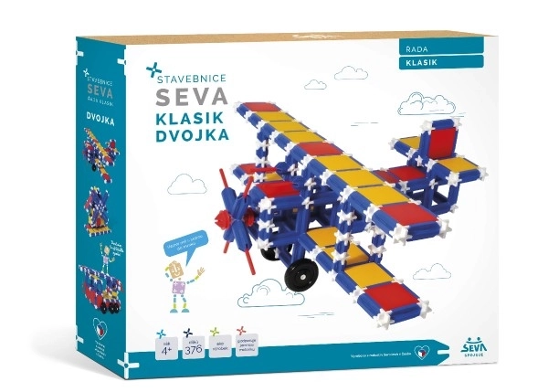 Bouwpakket SEVA KLASIK Dvojka plastic 366 stuks in doos 36x33,5x5cm