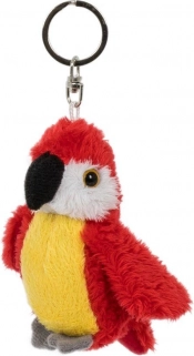 porte-clés en peluche perroquet ara 9 cm rouge
