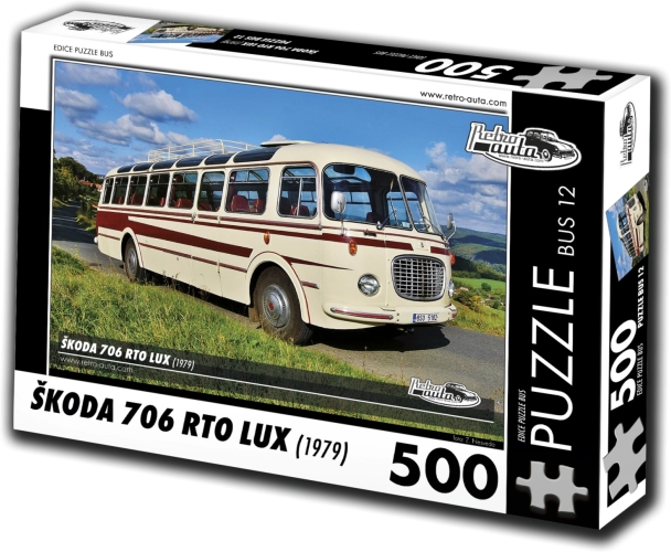 Puzzle Voitures rétro : Škoda 706 RTO LUX – autobus, 500 pièces