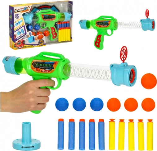 2-in-1 Spielzeugpistole für Schaumstoffdarts und Kugeln