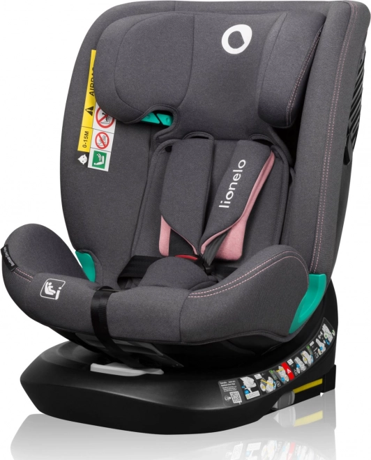 Lionelo Bastiaan i-Size Autokindersitz Drehbar Pink Rose