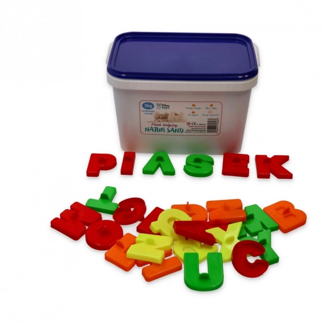 NaturSand kinetisch zand 3 kg met vormpjes en zandbak