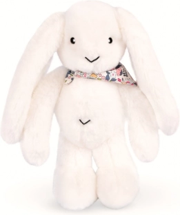 Doudou Plüschtier Hase mit Halstuch weiß 35 cm