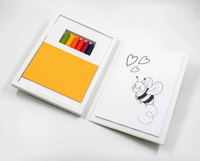 Kit créatif avec crayons en cire d'abeille