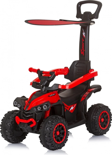 Chipolino loopauto met duwstang en dak ATV rood
