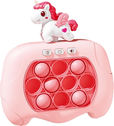 Jeu sensoriel licorne Pop It avec lumières et sons – rose