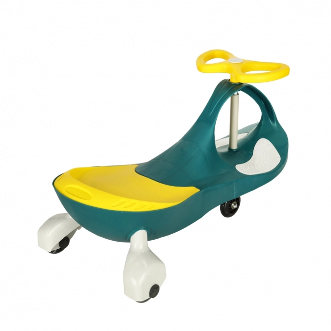 Kindergravitatievoertuig met LED-wielen – Groen-geel