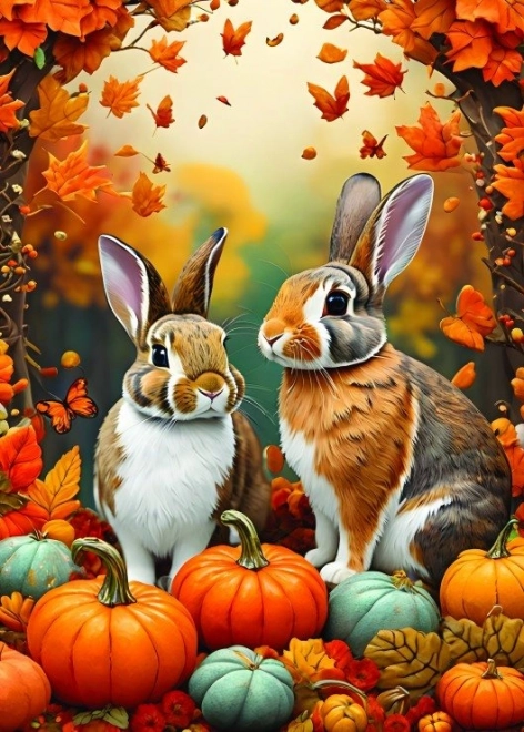 ALIPSON puzzle lapins d’automne 500 pièces