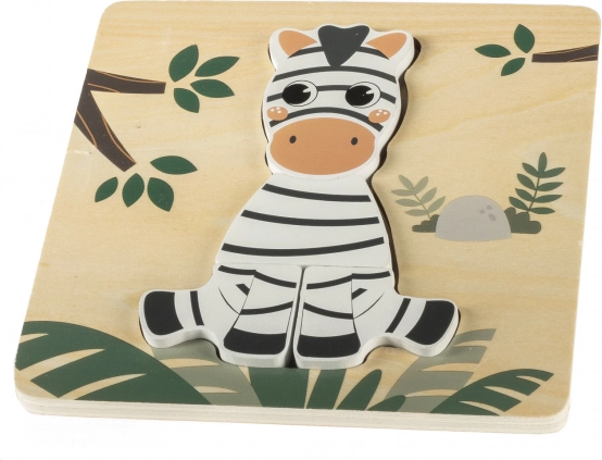 Wooden puzzle small, Zebra