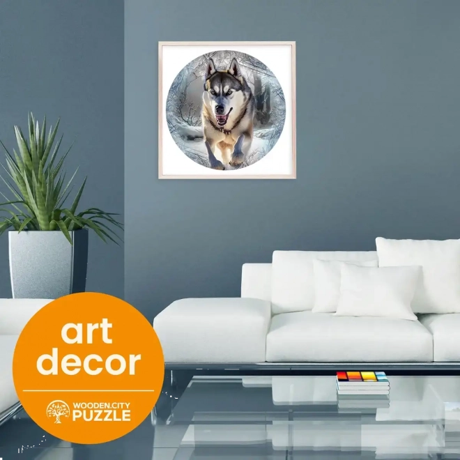 WOODEN CITY Puzzle en bois Loup en fuite 505 pièces EKO