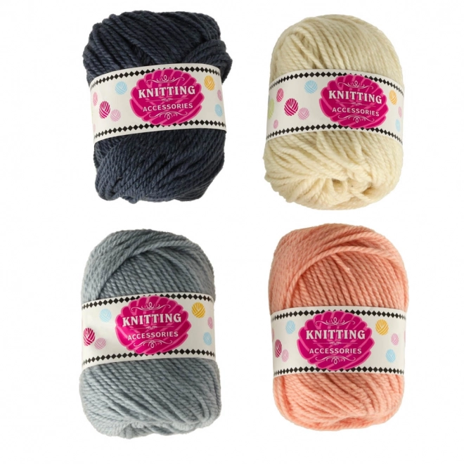 Set van gekleurde breigarens 4 stuks