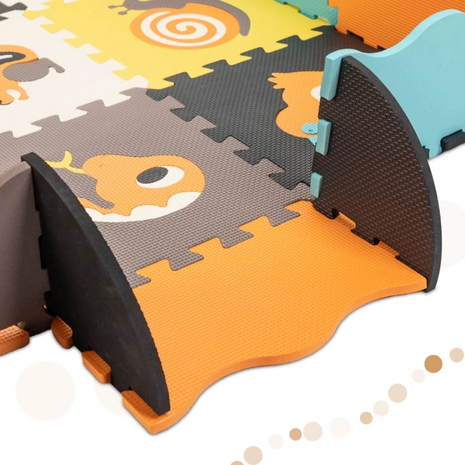 Kleurige schuimpuzzel met diertjes en omheining - 25 stuks