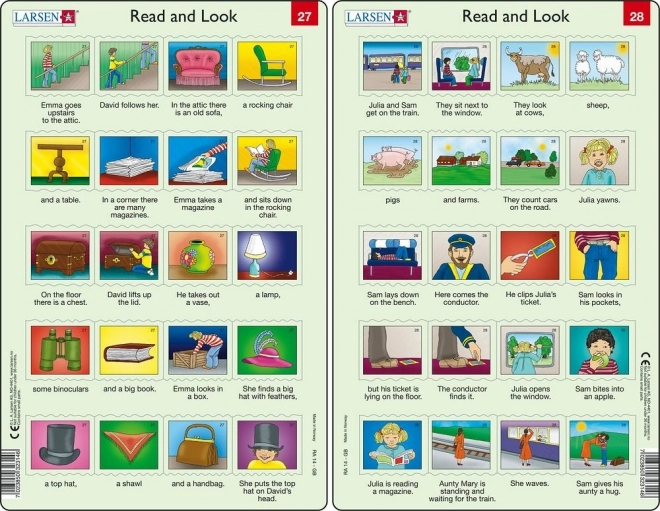 English Puzzle – longer sentences, 20 pieces