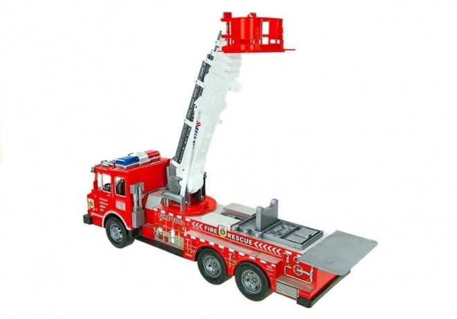 Grote brandweerkazerne set met helm en quad