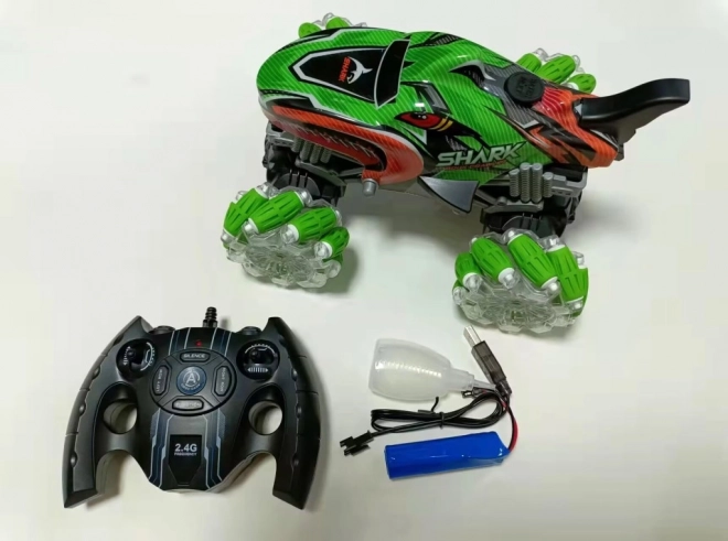 RC auto haai groen