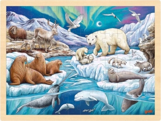 Puzzle en bois Nuit polaire 96 pièces GOKI