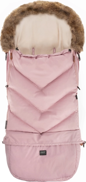 Wintervoetenzak Fluffy Combi, Oudroze