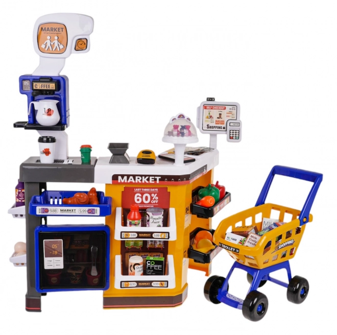 MEGA Supermarkt met mandje + accessoires