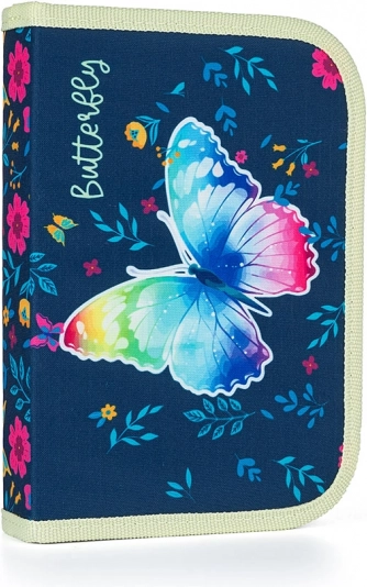 Trousse scolaire avec 2 rabats Papillon