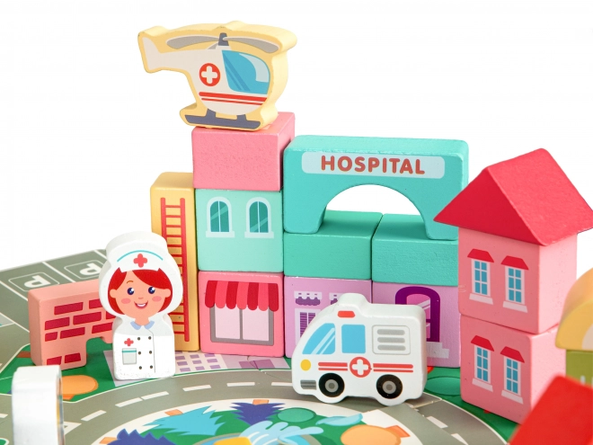 ECOTOYS Houten blokken Stad