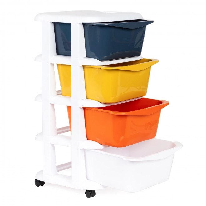 Organisateur de stockage avec 4 tiroirs en plastique coulissants