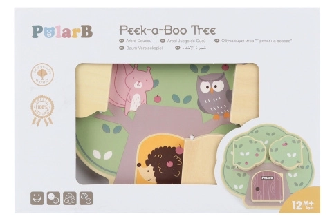 Jeu de cache-cache en bois