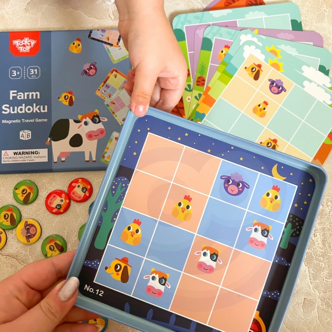 Tooky Toy Sudoku Spiel für Kinder - Bauernhof Edition