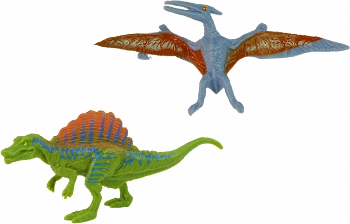 Two realistic dinosaur models