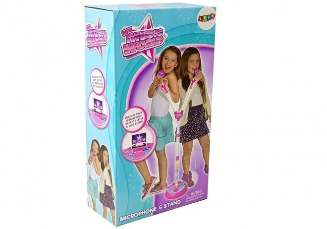 Dubbele microfoon Muziekverlichting MP3 diodes Statief