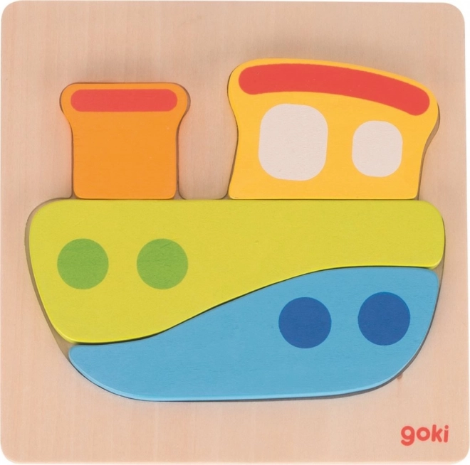 Wooden insert puzzle Fire truck