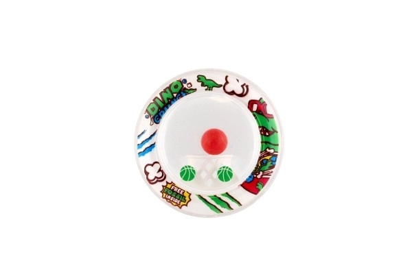 Puzzelspel met plastic bal 8cm 4 kleuren op kaart 12x16cm