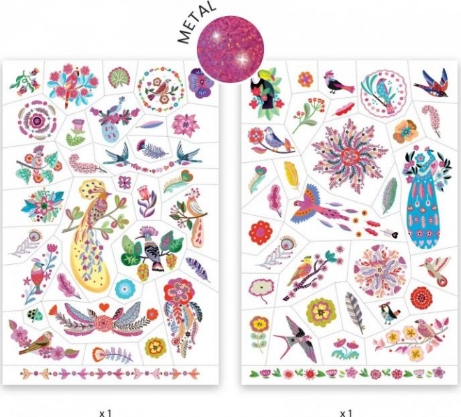 Djeco Sparkling Birds Tattoos