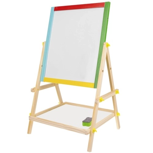 Houten tweezijdig bord voor kinderen